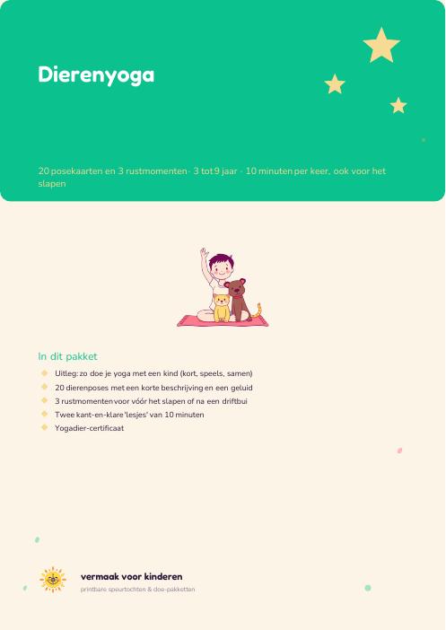Cover van Kinderyoga dierenposes