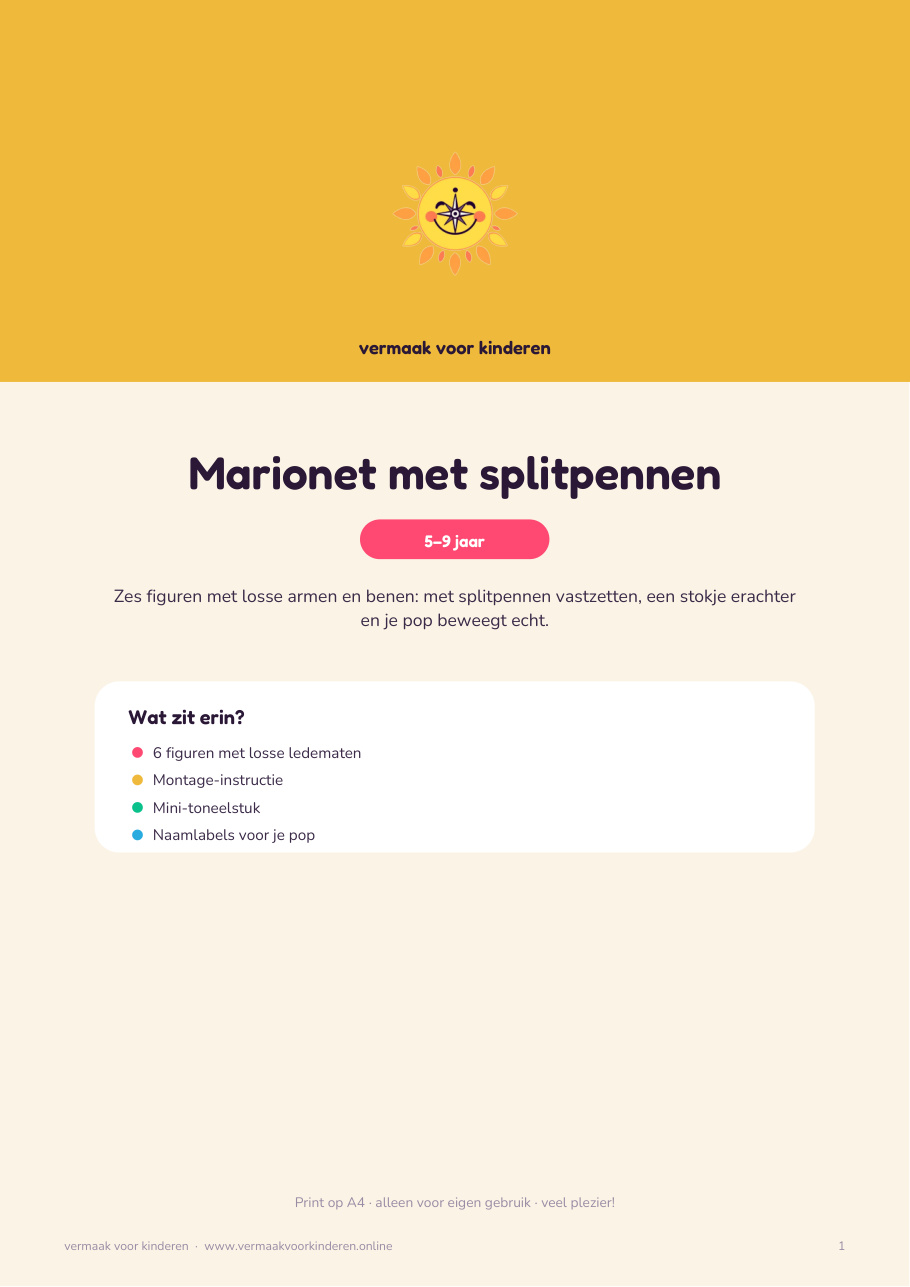 Cover van Marionet met splitpennen