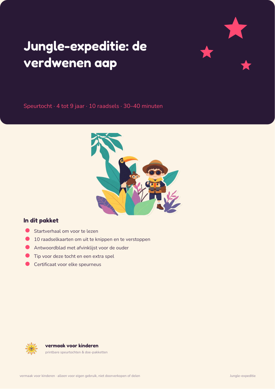 Cover van Jungle-expeditie: de verdwenen aap