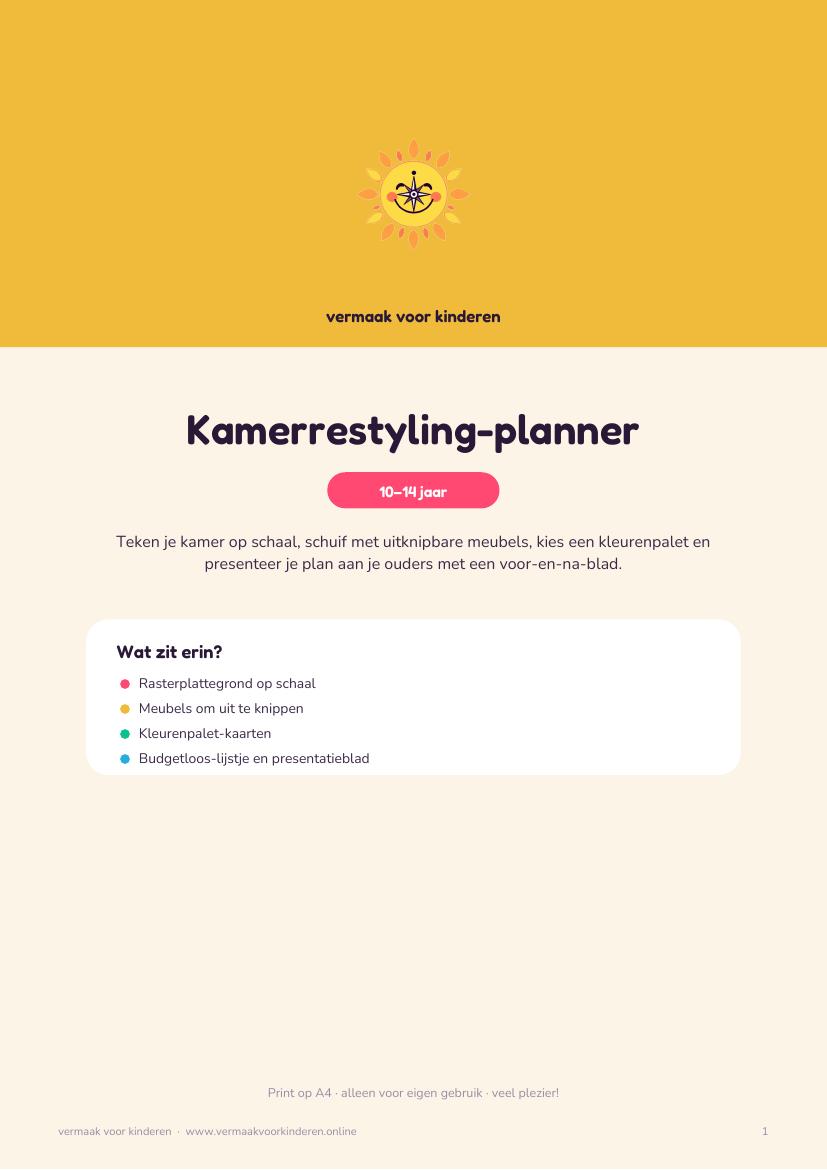 Cover van Kamerrestyling-planner