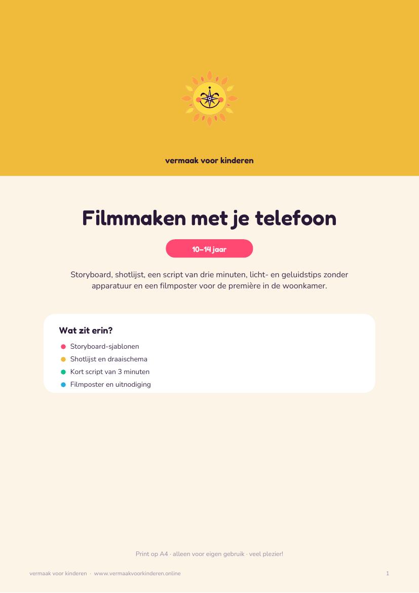 Cover van Filmmaken met je telefoon