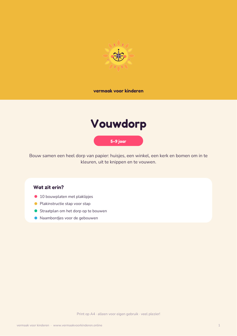 Cover van Vouwdorp