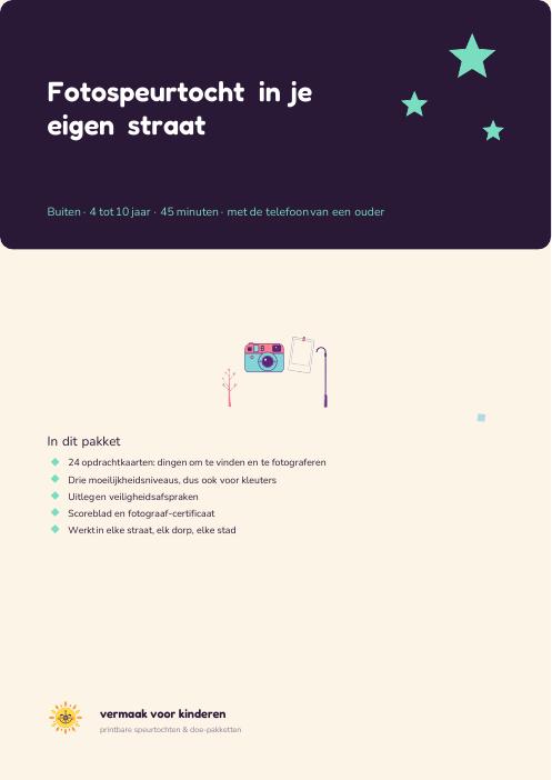Cover van Fotospeurtocht in je eigen straat