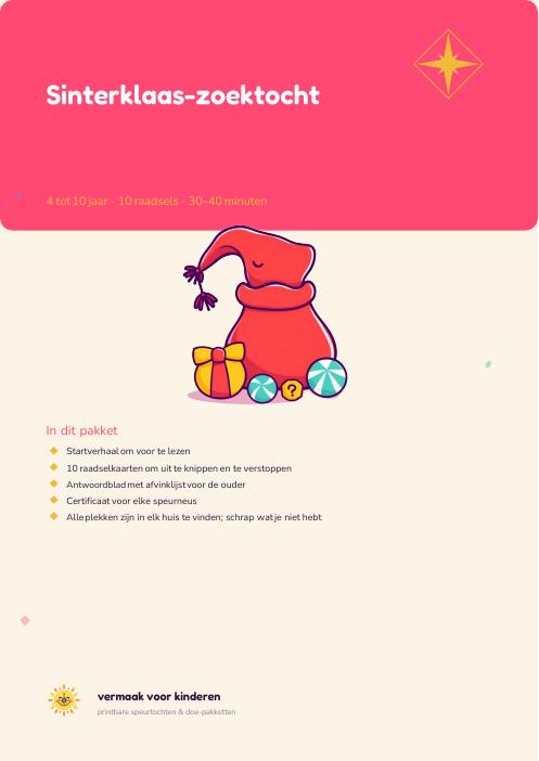 Cover van Speurtocht Sinterklaas
