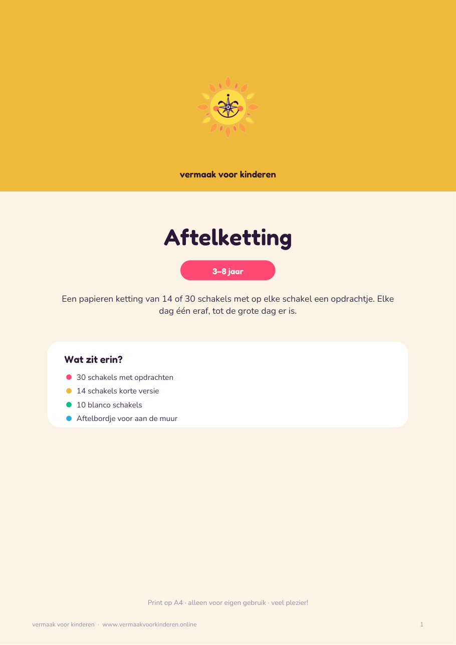 Cover van Aftelketting