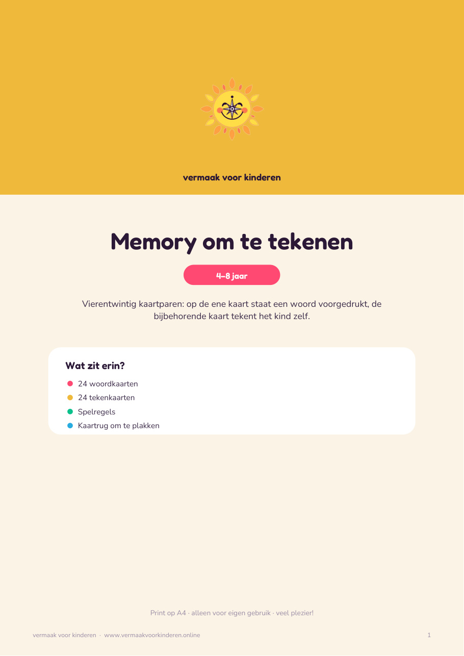 Cover van Memory om te tekenen