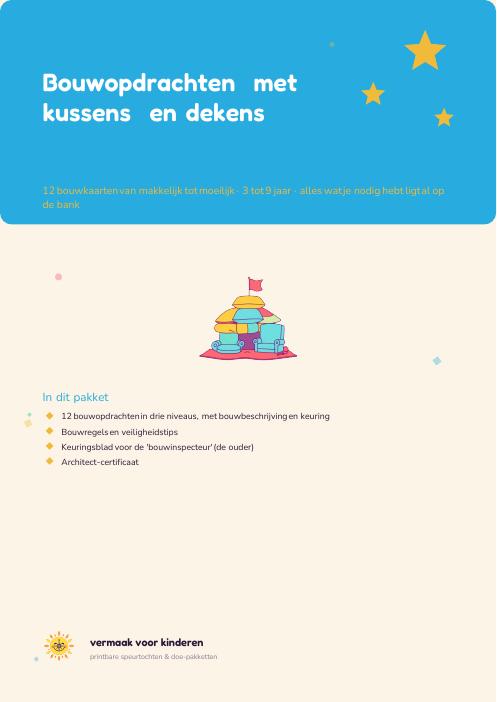 Cover van Bouwopdrachten met kussens en dekens