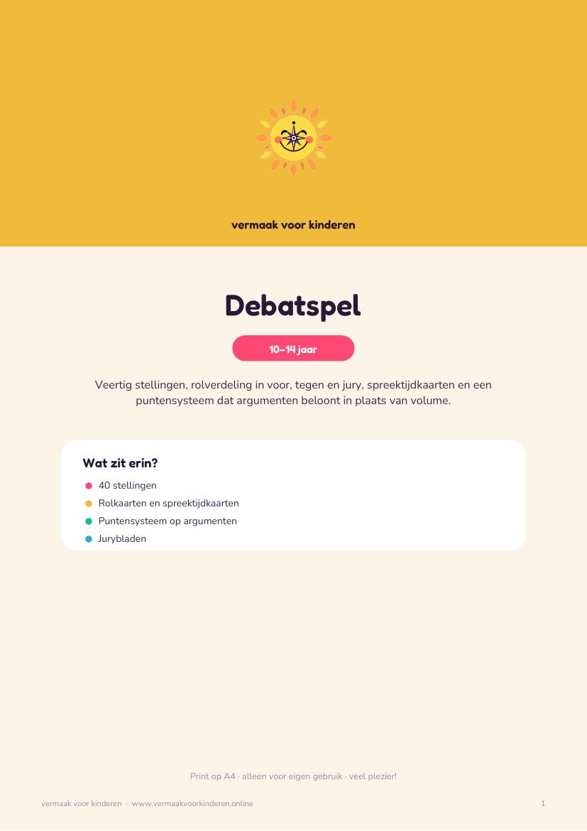 Cover van Debatspel